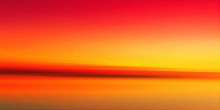 majestic, colorful sky reflecting its beauty over a tranquil, blurred, abstract landscape, offering a sense of serenity. 