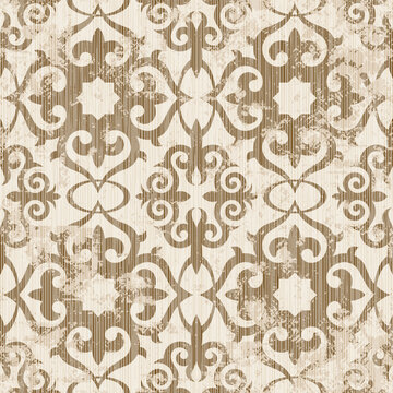 Seamless ethnic pattern, Kazakh national ornament, tribal pattern, vector design