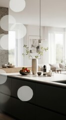 Fototapeta premium Modern Kitchen Interior Design with Minimalist Decor.