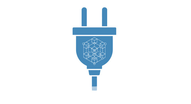 Blue British Standard Power Plug.