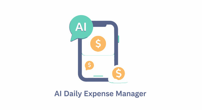 AI Daily Expense Manager App Icon.