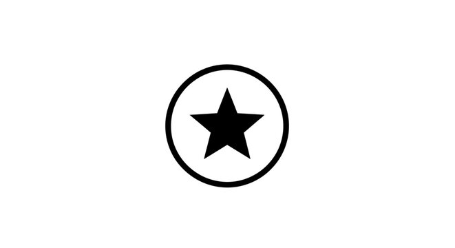 Black star in a circle symbol.