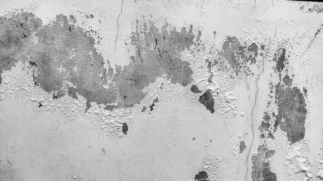 Cement wall background with peeling paint and rough grunge texture.