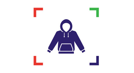 Dark blue hooded sweatshirt with pocket. © Ndalepok