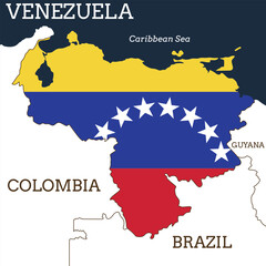Obraz premium Background map of Venezuela. Venezuela region