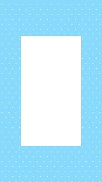 Animated Seamless Pattern Of White Dots Scrolling Up On A Bright Blue Background With Text Area In Center, Seamless Loop, 4K 9:16 Vertical Video