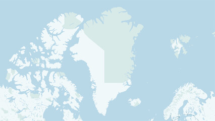 Modern minimalist black and white vector map of Greenland. High-quality SVG illustration of the Arctic island's coastline and geographic layout for travel posters, infographics, and web design. © AliRza