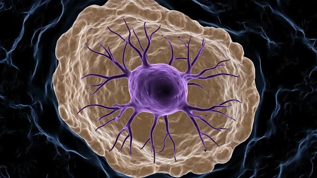 3D Visualization of an Osteocyte in Bone Matrix with Dendritic Processes