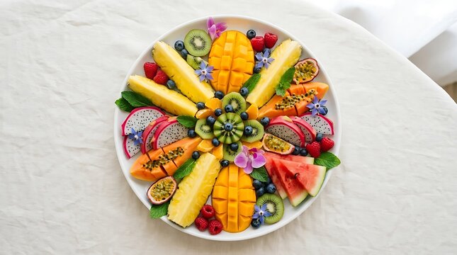 Tersaji Cantik, Papan Buah Segar Tropis Beragam untuk Pesta atau Katering, Penataan Warna-warni yang Menggugah Selera