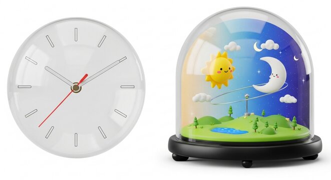 Minimalist Clock Day Night Cycle