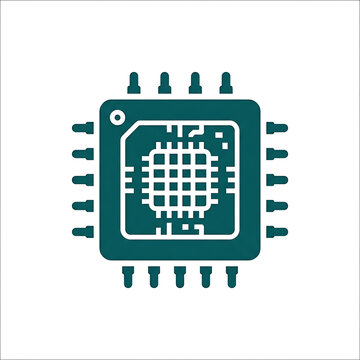 Cybernetic Core: A stylized graphic of a computer processor, a symbol of modern technology and data processing capabilities. Representing the essence of computation and innovation.