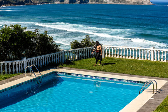 Villa or hotel with pool on the magnificent Cantabrian coast