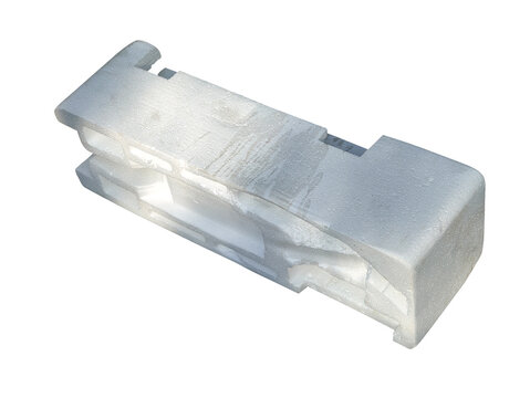 White styrofoam packaging block