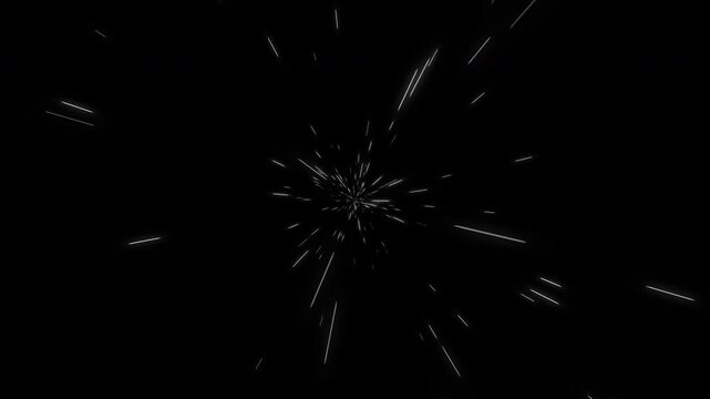 Hyper speed star travel motion effect video clip