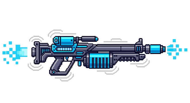Futuristic Sci Fi Energy Weapon Illustration.