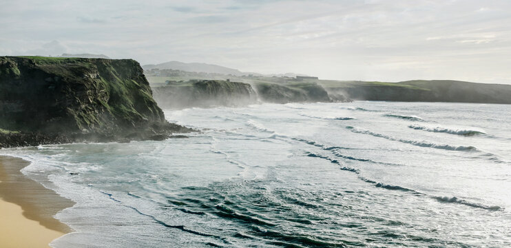 Magnificent landscape of a hotel in the Cantabria region of Spain