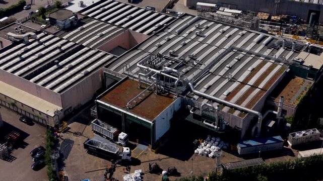 Chemical Manufacturing Facility Industrial Zone Aerial View