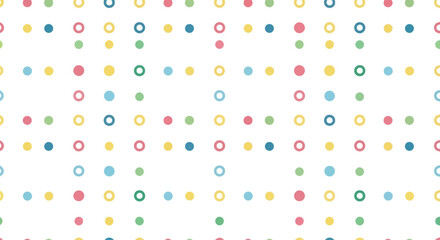 Fototapeta premium Colorful polka dot pattern, playful and cheerful, abstract background