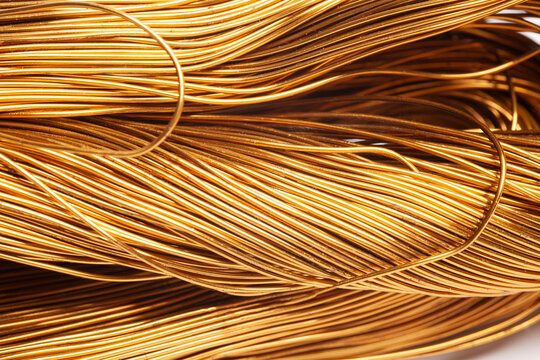 copper wire texture close up