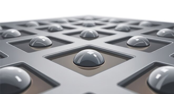 Metallic Surface with Raised Circular Studs.