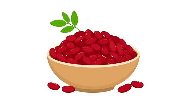Bowl with Red Kidney Beans.