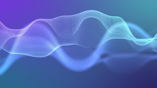Abstract dotted waveforms background animation