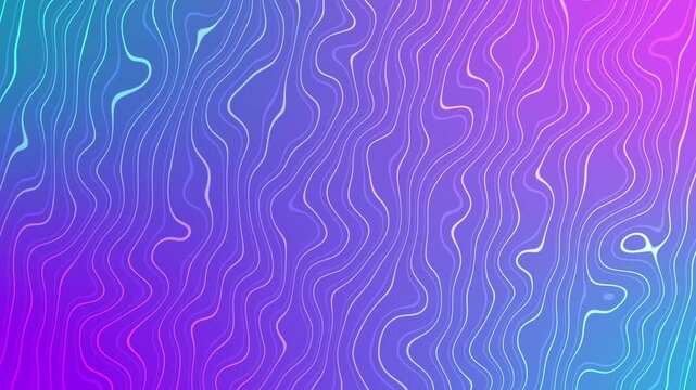 Abstract wavy contour lines background animation
