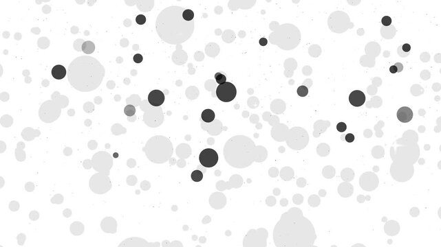 Monochrome bokeh stars background animation, Scattered translucent gray and white bokeh circles and small star-like sparkles