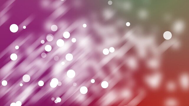 Bokeh light streaks background animation, Soft bokeh background with diagonal light streaks and glowing white circular highlights