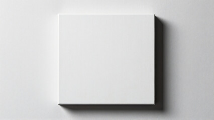 Fototapeta premium Blank pristine white square canvas offering a clean, simple, and versatile design element