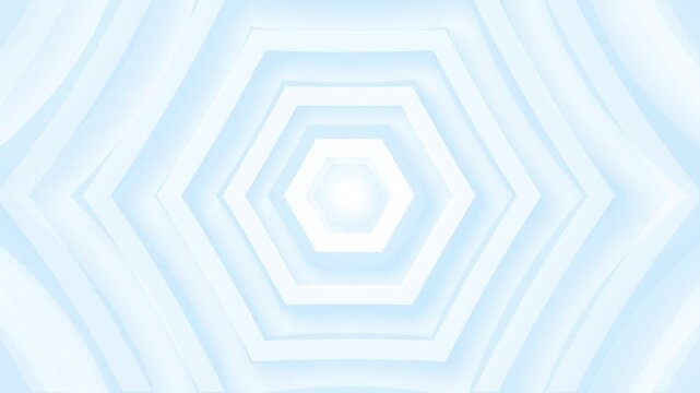 Minimalist hexagonal concentric layers background animation