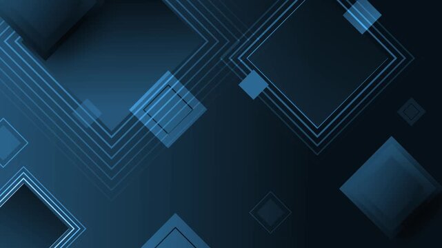 Geometric gradient background animation, Abstract geometric background with overlapping translucent squares and gradients