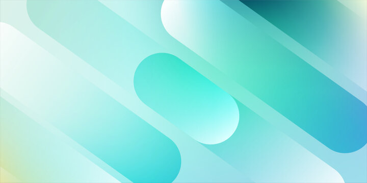 Abstract background with rounded rectangles and soft gradients in light blue and green hues, creating a smooth and modern visual effect
