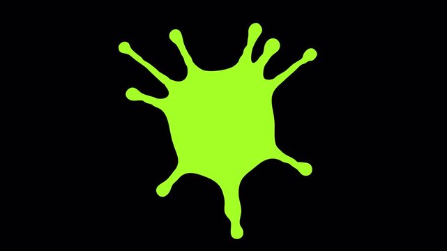 Bright lime circle pulses gently against pure black background