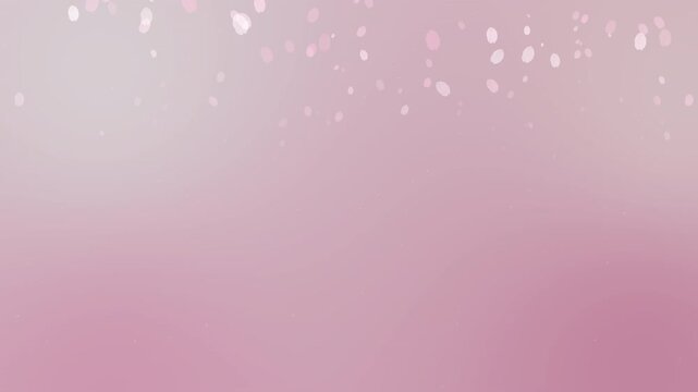 Soft pink background with falling cherry blossom petals animation
