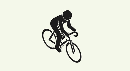 Obraz premium Silhouette of a cyclist in motion, representing the sport of cycling and healthy lifestyle