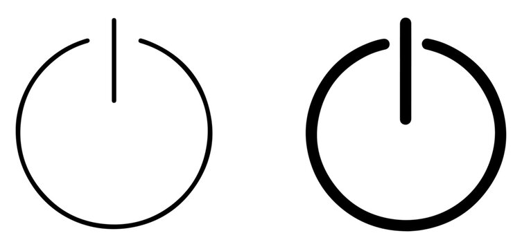 power button icon on off switch symbol