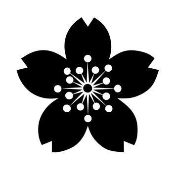 Sakura flower icon.  cherry blossom icon 