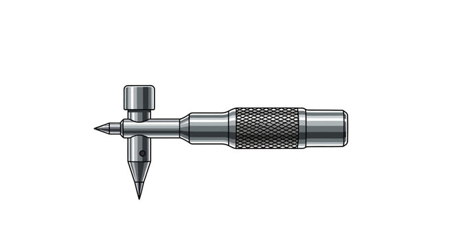 Detailed view of metal screwdriver tool.