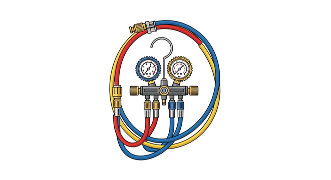 Refrigeration manifold gauge set.
