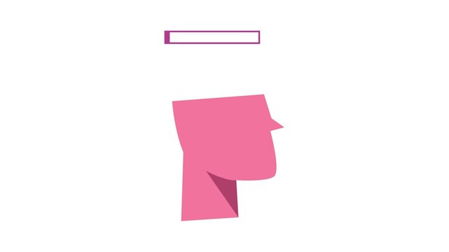 loading head is thinking animation footage