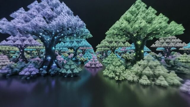 Surreal Fractal Forest Digital Art