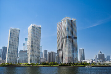 Obraz premium 春海橋公園から見る晴海の景観 東京都江東区