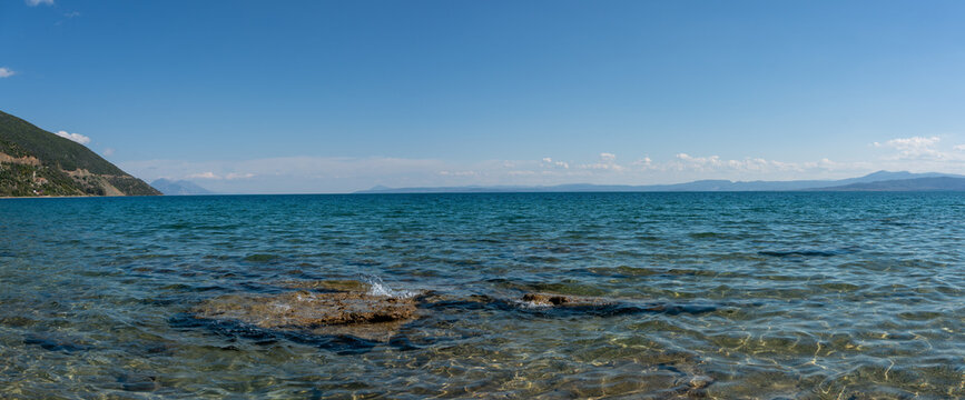 Panoramic view of North Euboean Gulf, Euboea, Aegean Sea, Greece
