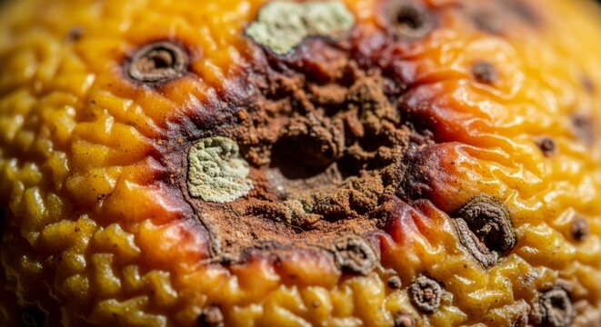Macro Texture Rotting Moldy Fruit