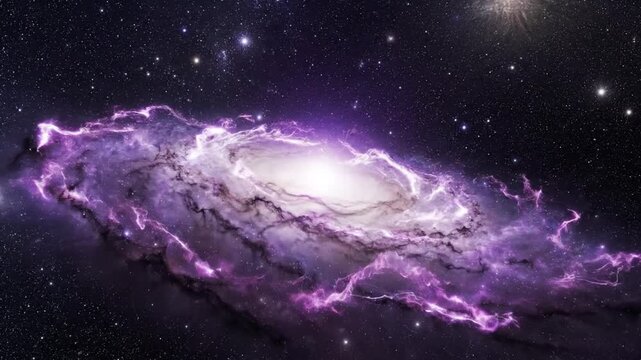 Vibrant Spiral Galaxy Emanating Powerful Energy Pulses