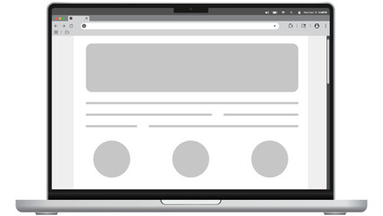 Silver Laptop with Web Browser © Giovanni