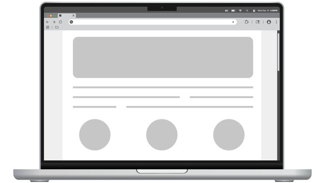 Silver Laptop with Web Browser