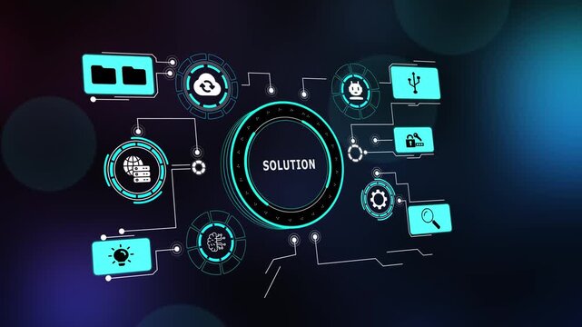 Comprehensive IT Solution Dashboard: Futuristic Interface for Integrated Systems and Business Operations