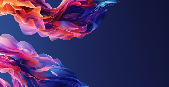 Vibrant abstract background with flowing smoke-like waves in fiery orange,Ideal for modern graphic designs, digital presentations, event banners, creative branding, and artistic marketing visuals.